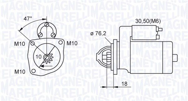 MAGNETI MARELLI starteris 063521101040